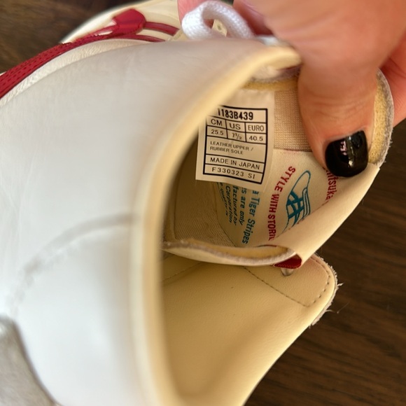 Onitsuka Tiger Fabre Hi NM white classic red new in box size euro 40.5 - Picture 5 of 12